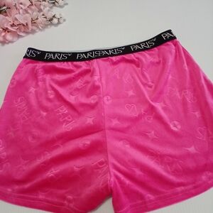 Paris Hilton Pink Shorts with Black Print